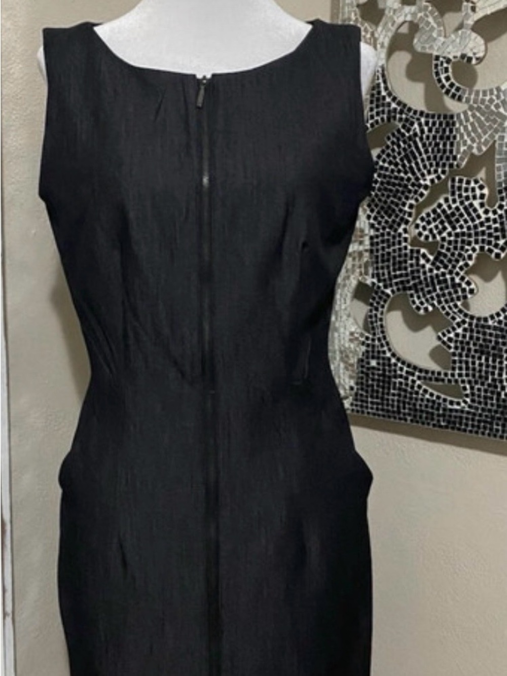 Calvin Klein Black Midi Sheath Dress